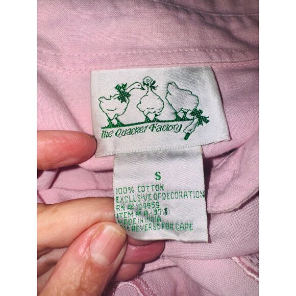 VTG Western Quacker Factory Pink Cut Out Sequin Shirt Butterfly Coastal Cowgirl - Picture 6 of 10